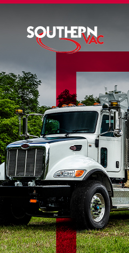 Southern Vac Banner with Close-Up of Hydro Excavation Truck