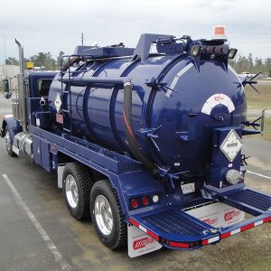 Rear View of Keith Huber Dominator Vacuum Truck