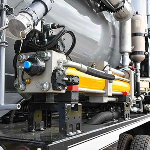 Vac-Con Recycler Truck Filtration System Closeup