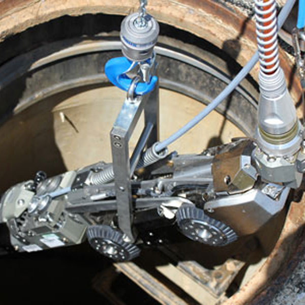 Rausch Lateral Launch System Over Manhole